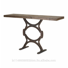 Wood Iron Console Table